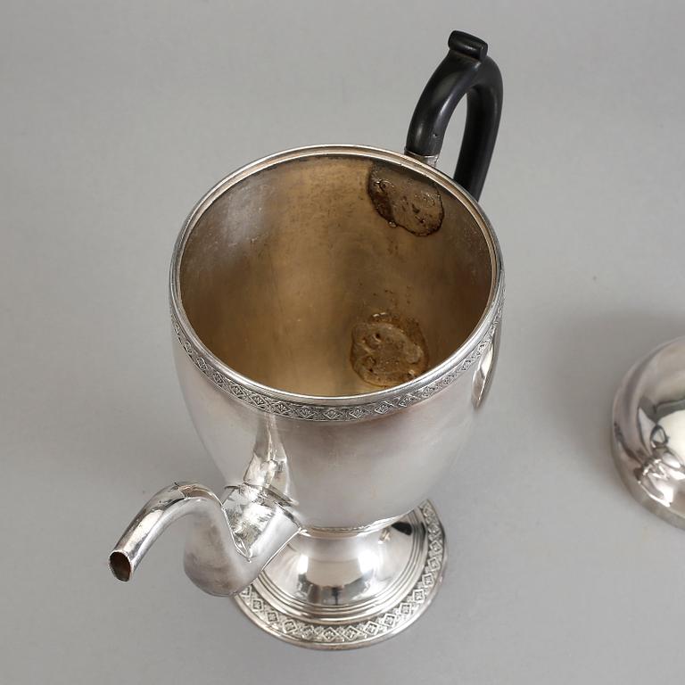 KAFFEKANNA, pläter, troligen sydeuropa 1800-tal.