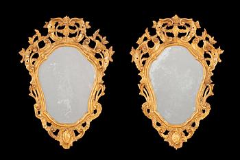 1582. A pair of Italian Rococo 18th century mirrors.