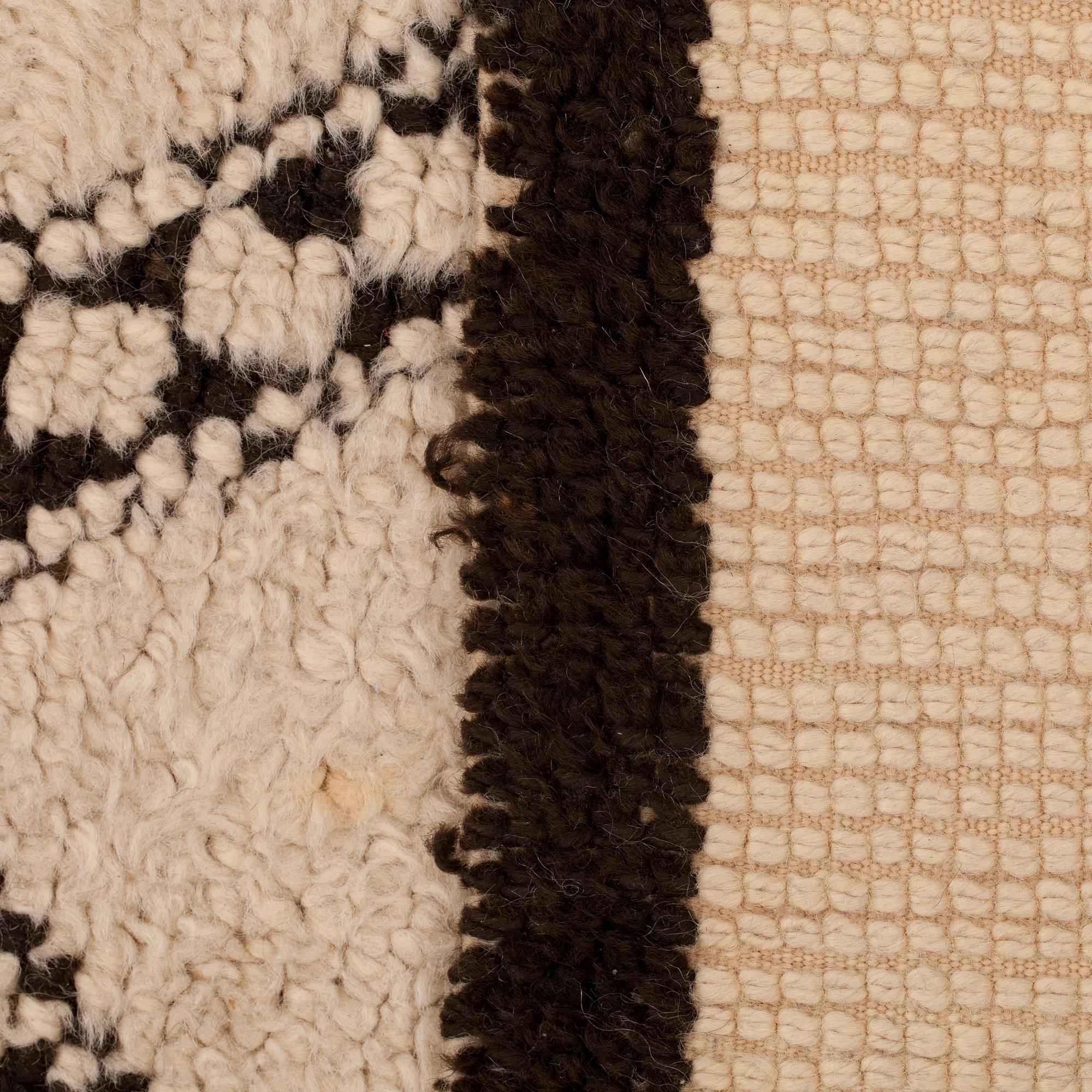 A CARPET, probably Morocco, old, ca 403 x 196 cm (plus a few cm flat weave at each end).