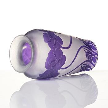 Karl Lindeberg, vas, överfångsglas, Kosta, jugend.