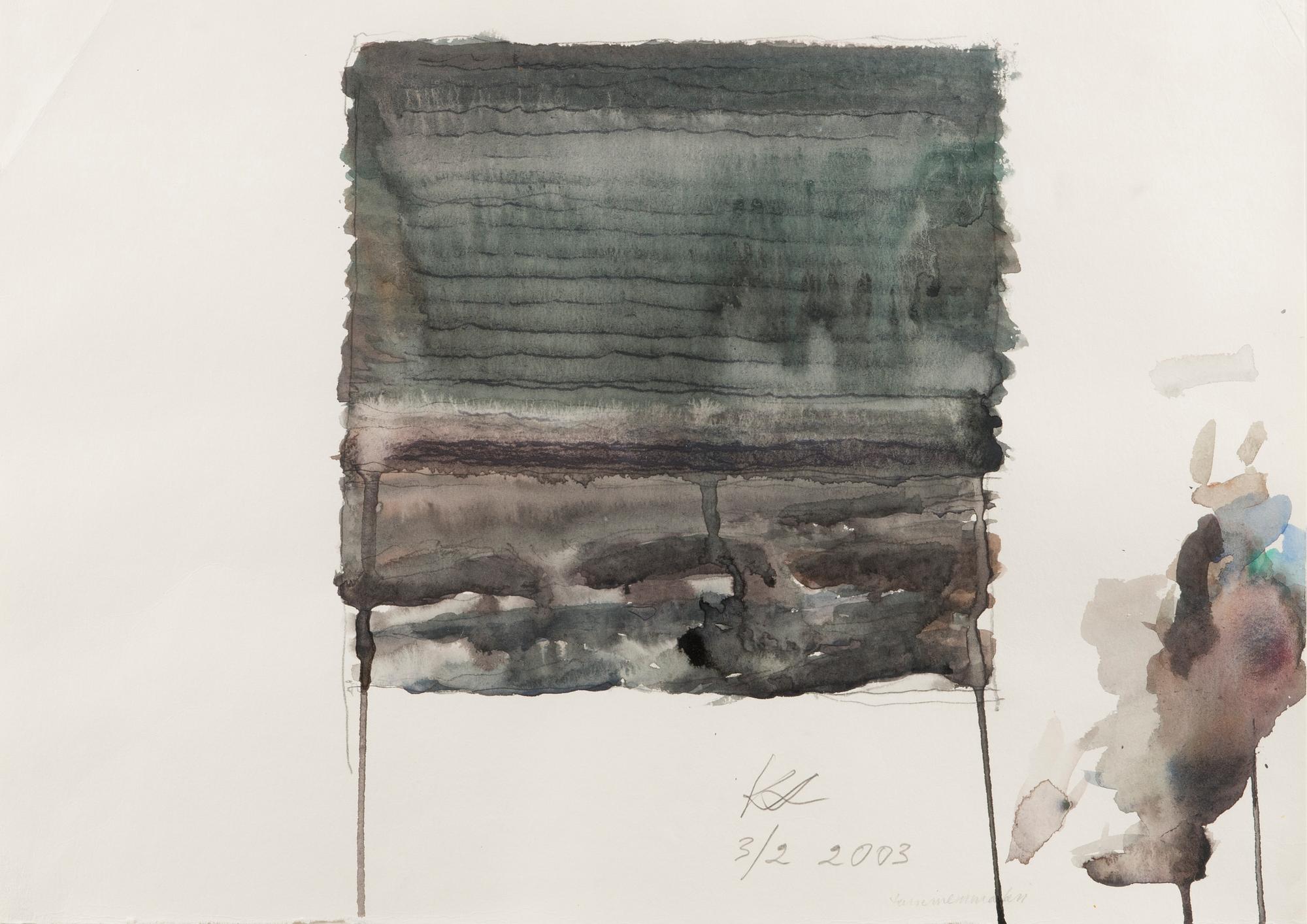 KUUTTI LAVONEN, water colour, signed and dated 5/2 2003.