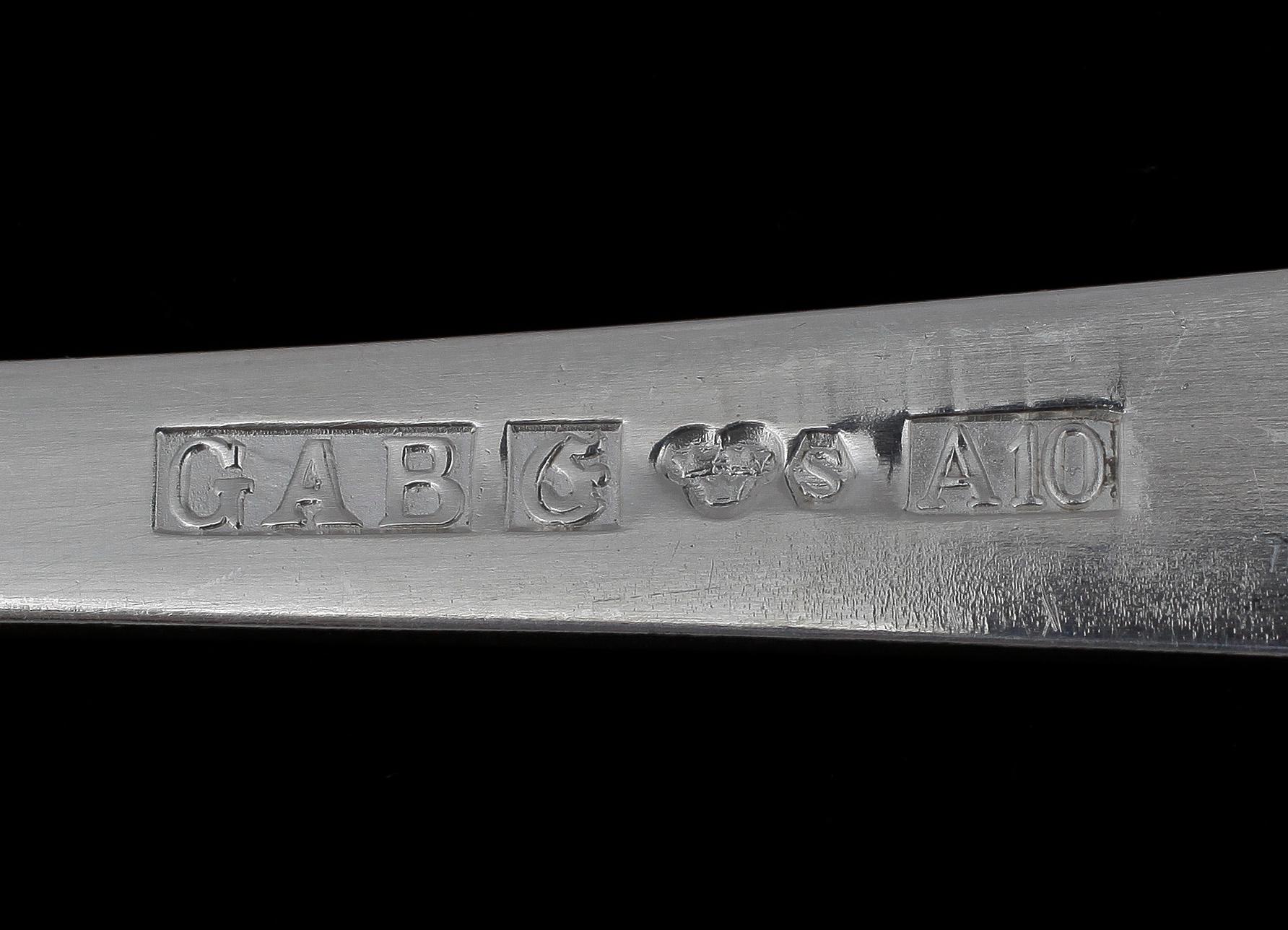 BESTICK, 17 delar, silver, Rosenholm, GAB, trol Enköping. 1970-tal.