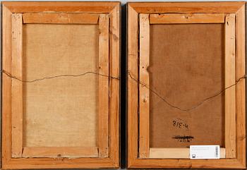 LAZZARO PASINI, 2 st, olja på pannå, sign.