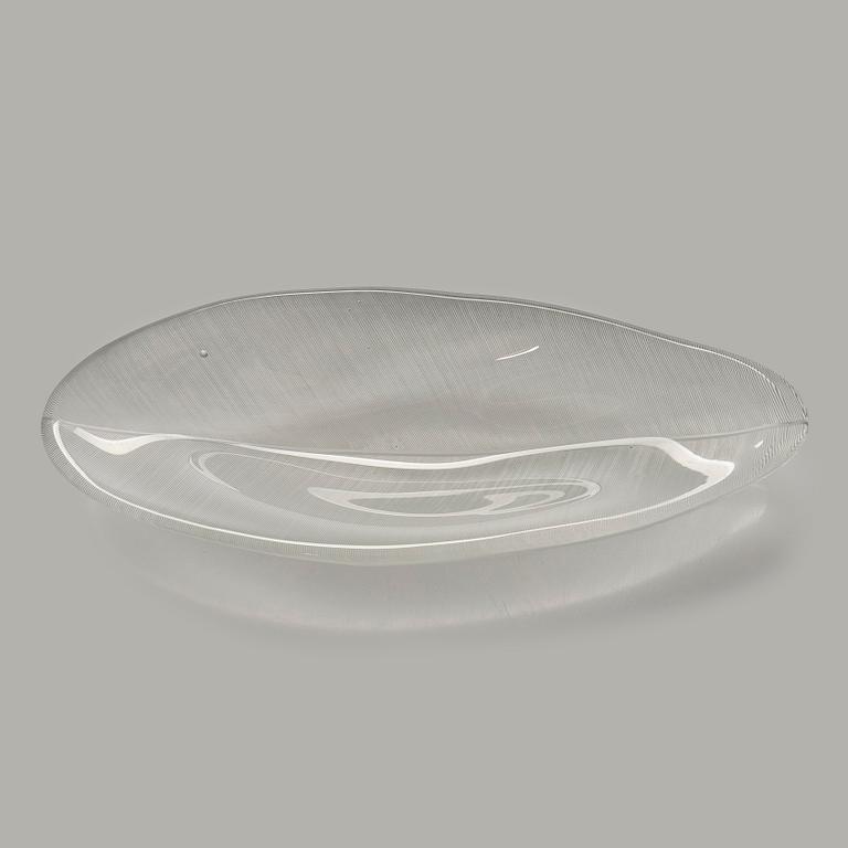 Tapio Wirkkala, konstglas, "Fjäder", modell 3869, signerad Tapio Wirkkala Iittala -56.