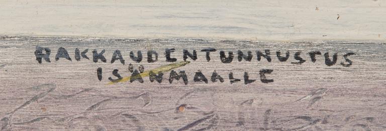 KOSTI AHONEN, oil on board, signed and dated 1981.