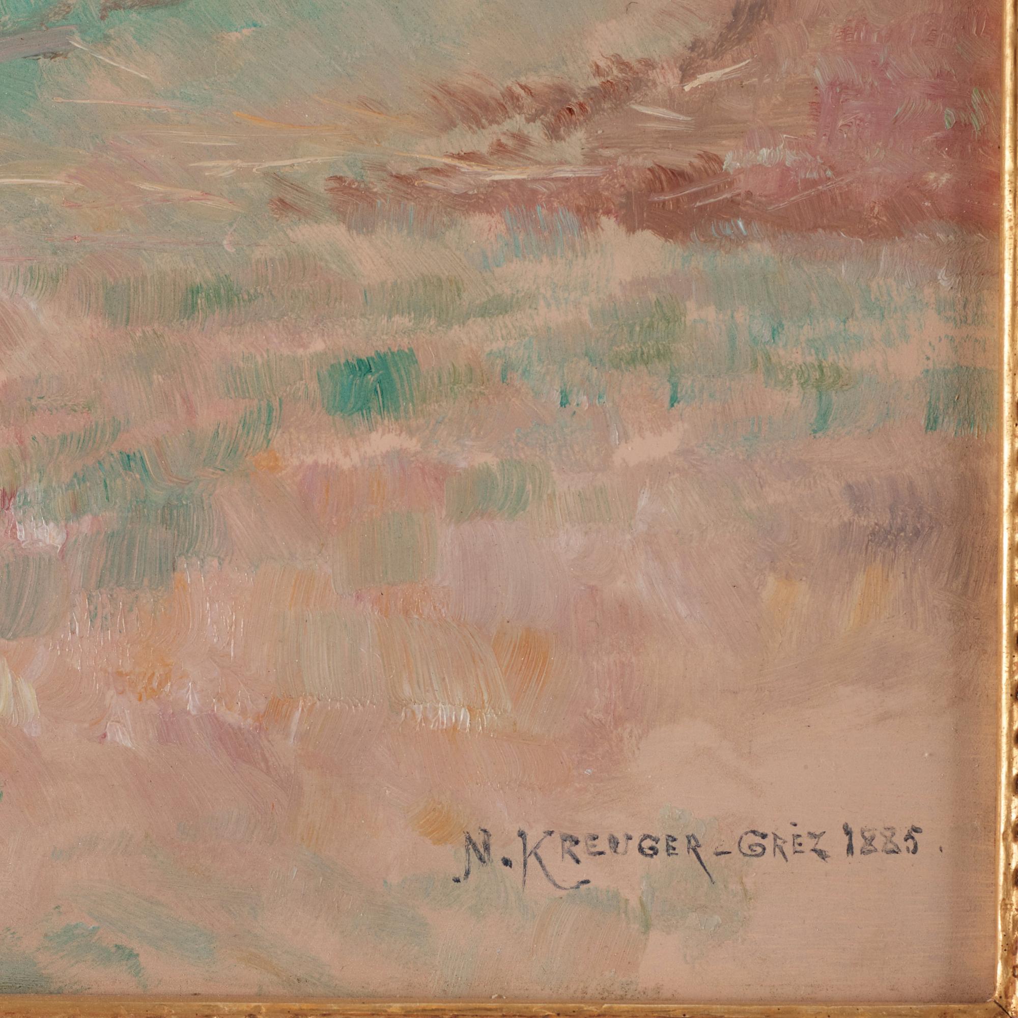 Nils Kreuger, "Halmstack på åkern" (Haystack in the field).