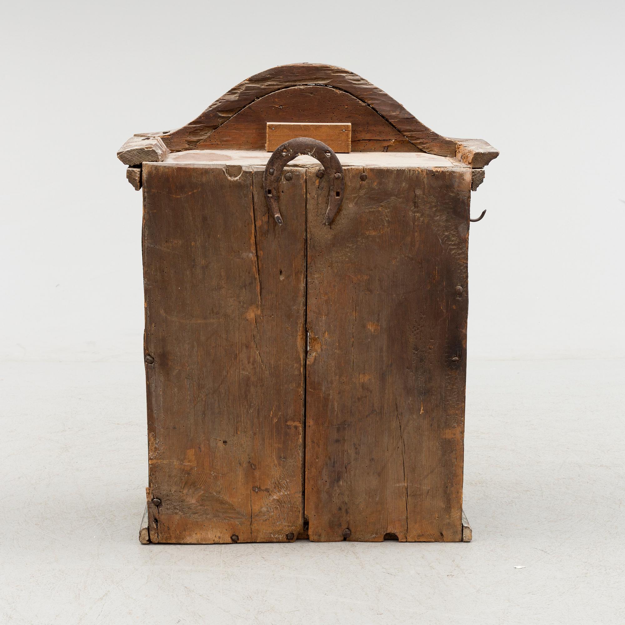 HÄNGSKÅP, allmoge, Skåne, märkt HHS 1843.