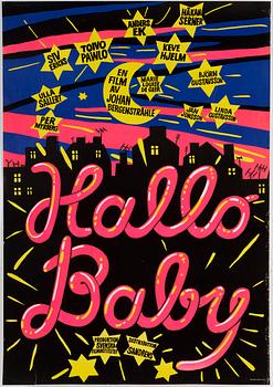 Marie-Louise Ekman, poster 
for the movie "Hallo Baby" 1975.