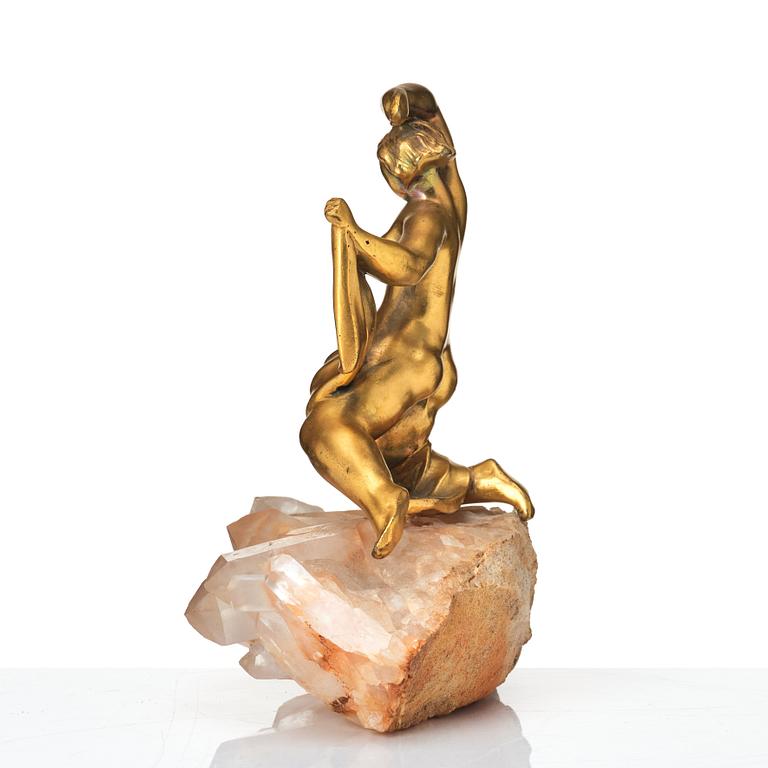 Thorwald Alef, skulptur, Firma Svenskt Tenn, förgyllt tenn, 1900-talets mitt.