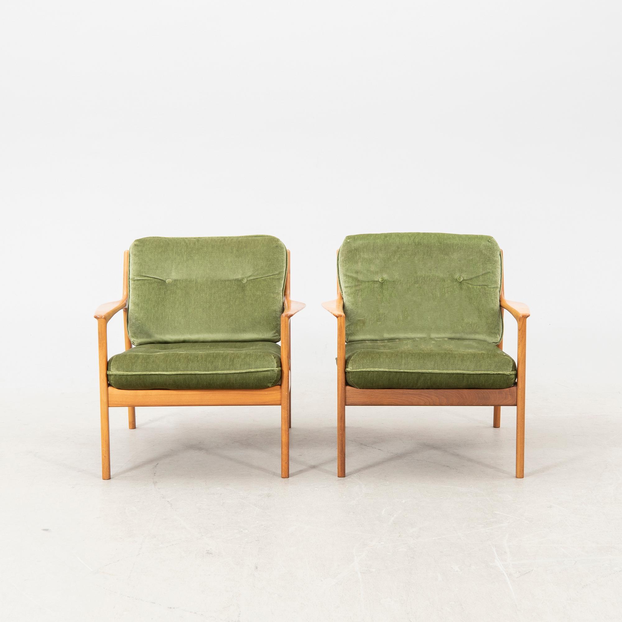 Folke Ohlsson, fåtöljer 1 par, USA-75 / Aveny DUX 1960-tal.