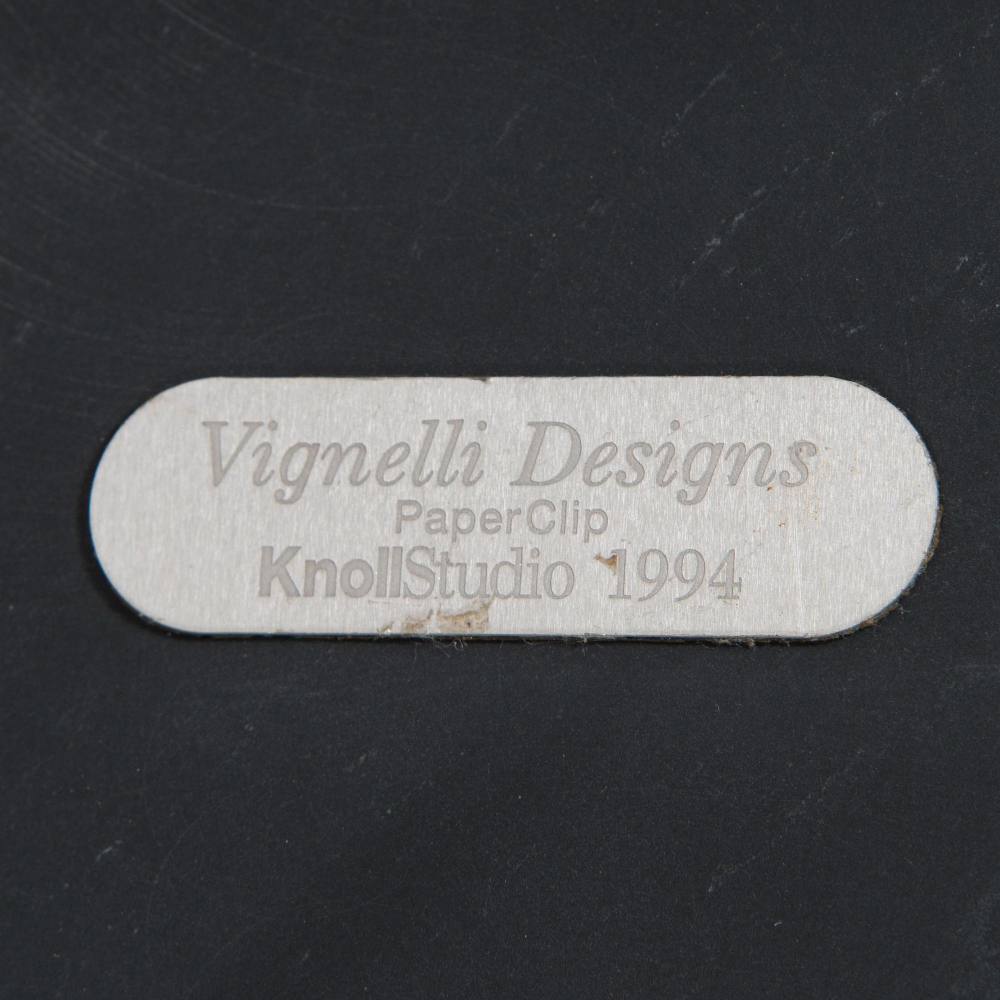 Lella and Massimo Vignelli, A "Paperclip" table in slate from Knoll 1994.