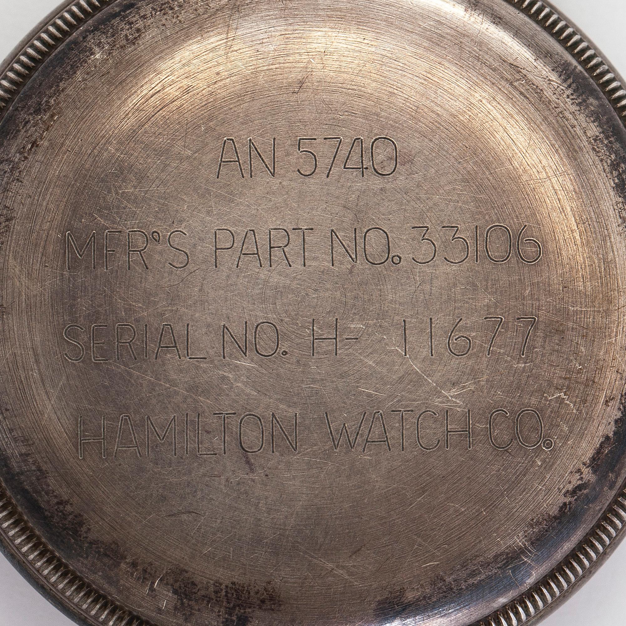 Fickur, Hamilton Watch Co, GCT Military watch, 52 mm,  silver (800), manuell, plastglas.