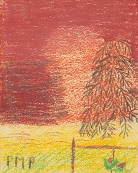 Primus Mortimer Pettersson, chalk drawaings, 4 signed PMP.