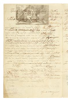 SVENSKA AKTIEBREV 1728-1899, en samling om 1198 aktiebrev samt diverse dokument rörande Göta kanal bolaget såsom regler.