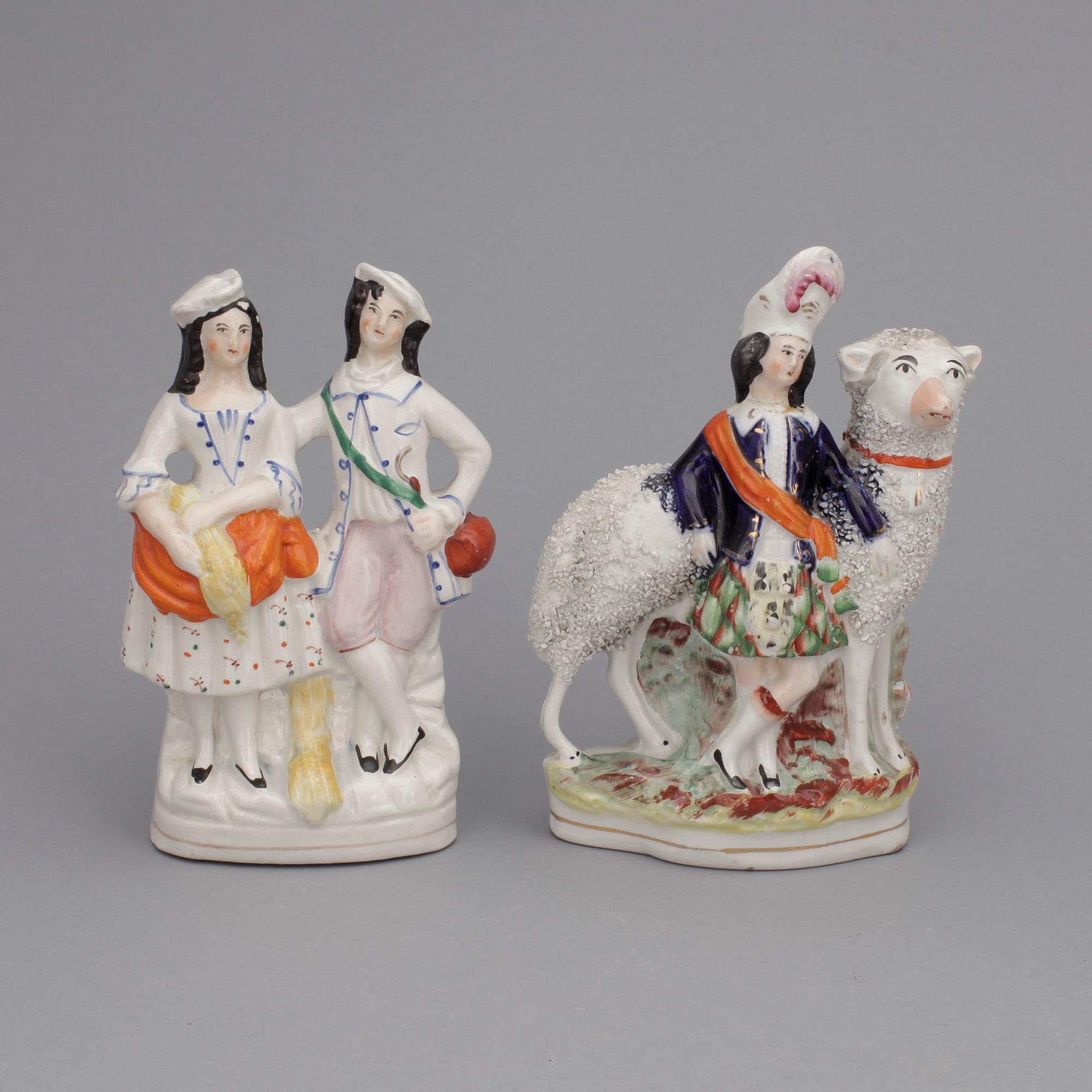 FIGURINER, 4 st. Staffordshire.