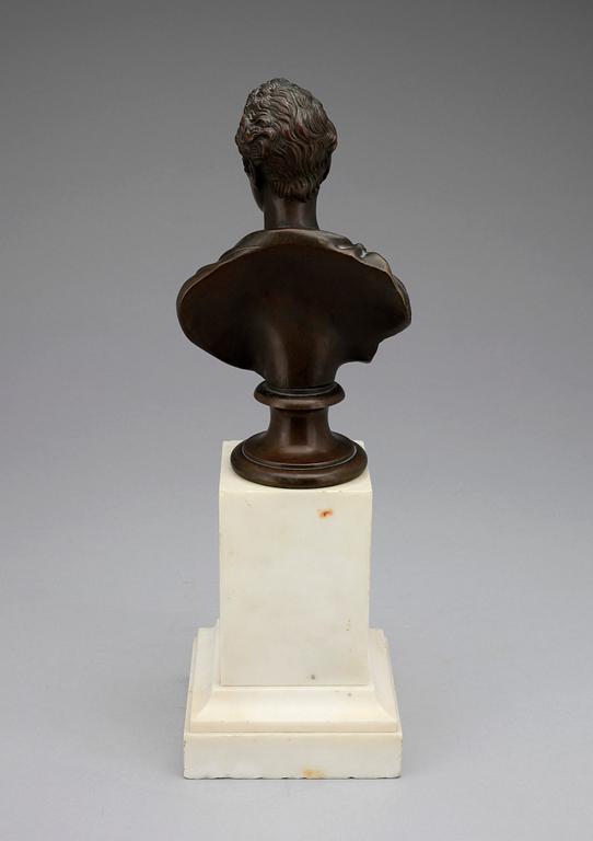 PORTRÄTTBYST, brons, 1800-talets andra hälft.