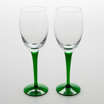 A set of 12 'Traviata' wine glasses, Nuutajärvi.