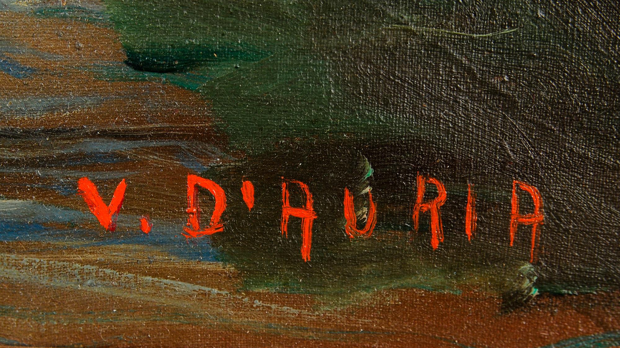 VINCENZO D'AURIA, olja på duk, sign.