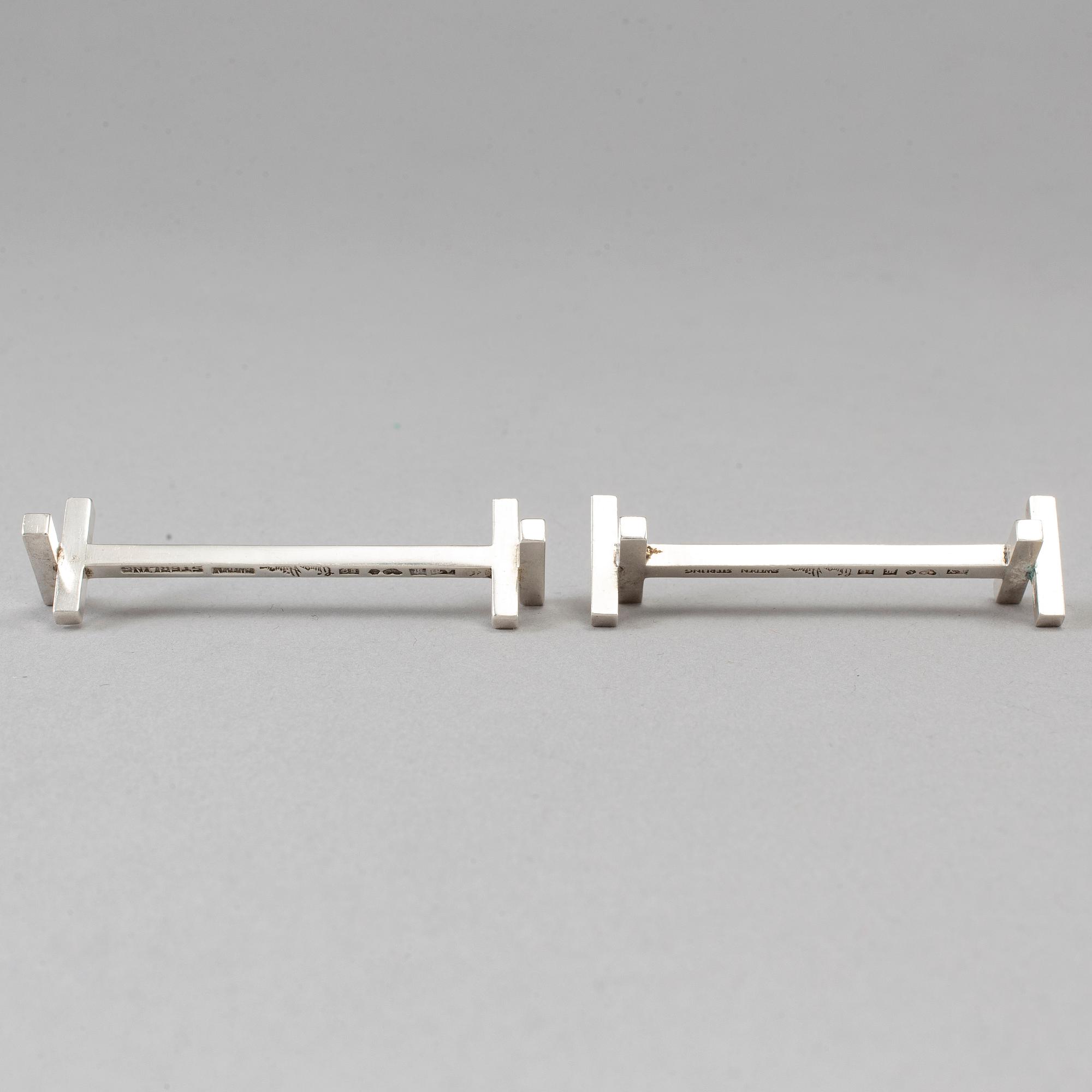 Wiwen Nilsson, smörknivshållare, ett par, Lund 1952 och 1959, sterling.