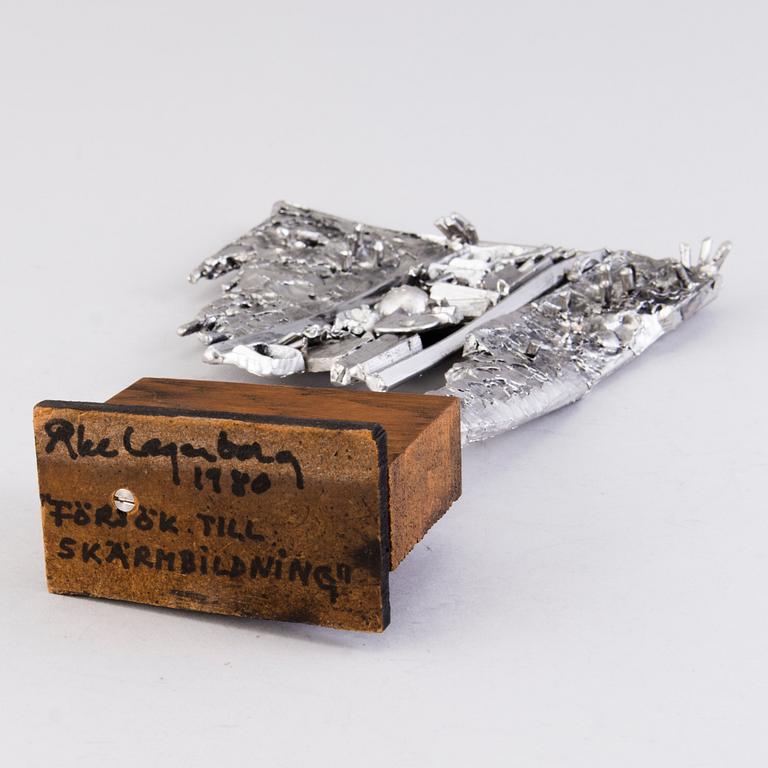 ÅKE LAGERBORG, SKULPTUR, metallegering, signerad och daterad 1980.