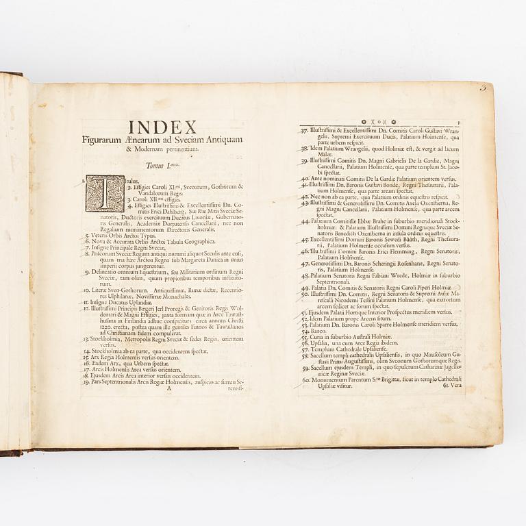 The greatest Swedish topographical work, with 353 engraved plates.