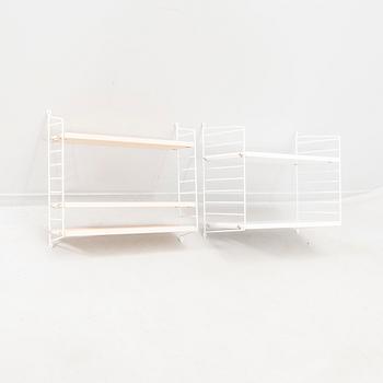 Nils Strinning, two "String pocket" shelving systems, contemporary.