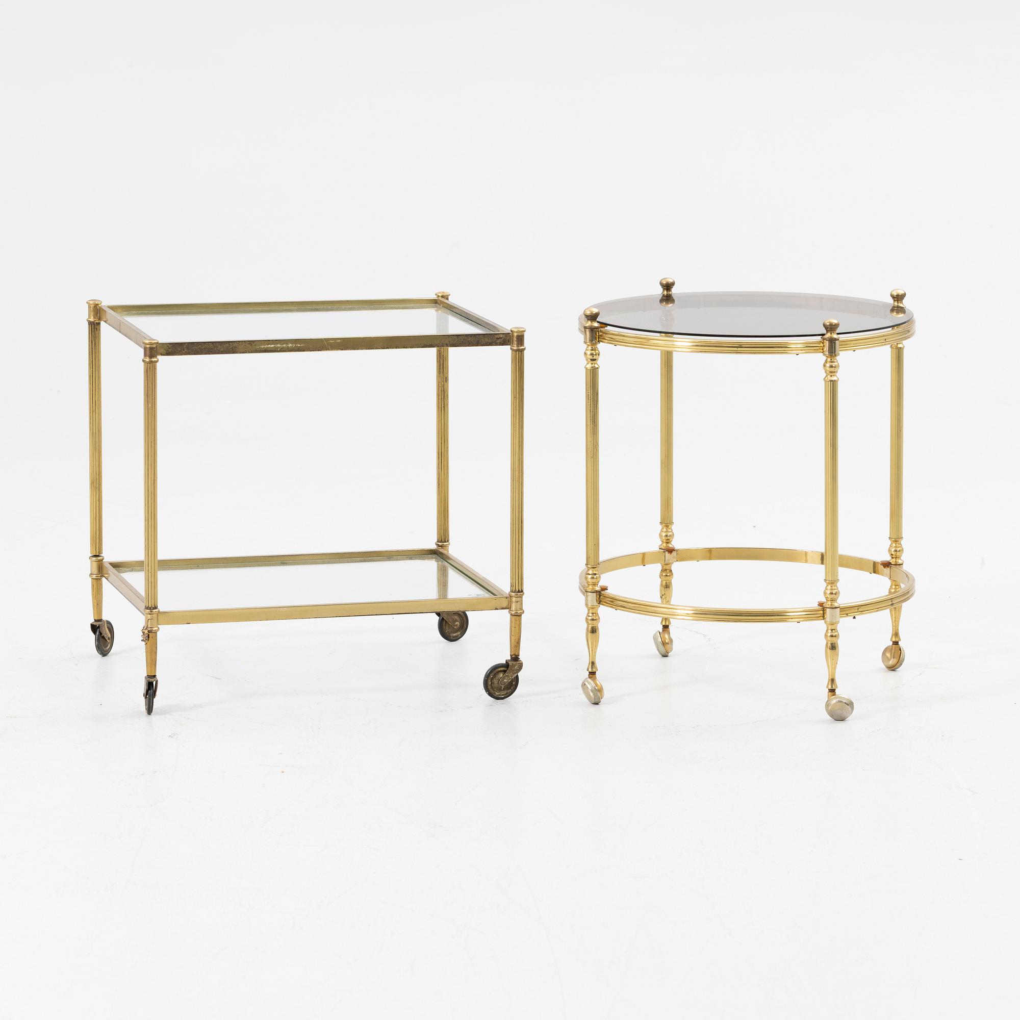 Serveringvagn, 2 st, 1900-tal.
