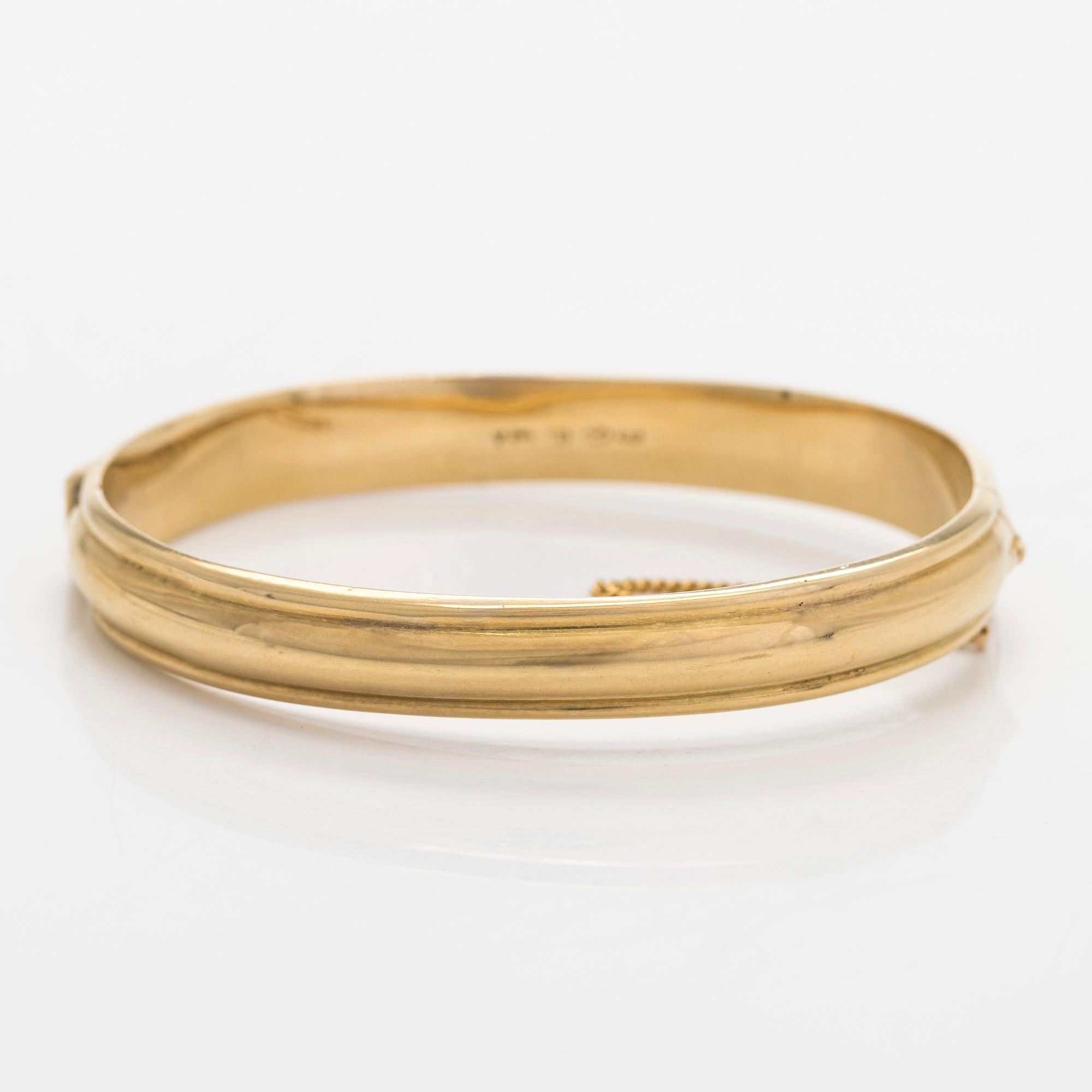 Armring, 14K guld, Tillander, Helsingfors 1951.