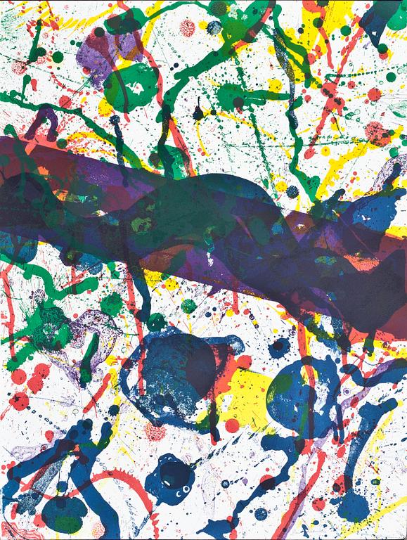 SAM FRANCIS, färglitografi, signerad och numrerad 14/100.
