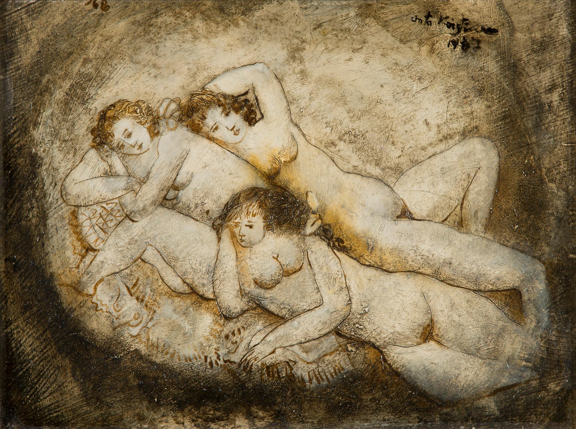 Unto Koistinen, olja på pannå, signerad och daterad 1967.