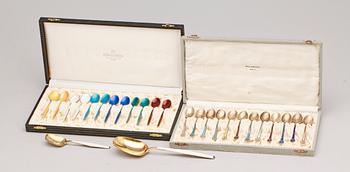 EMALJSKEDAR, sterlingsilver, 12+12+2, Norge. Vikt ca 290g.