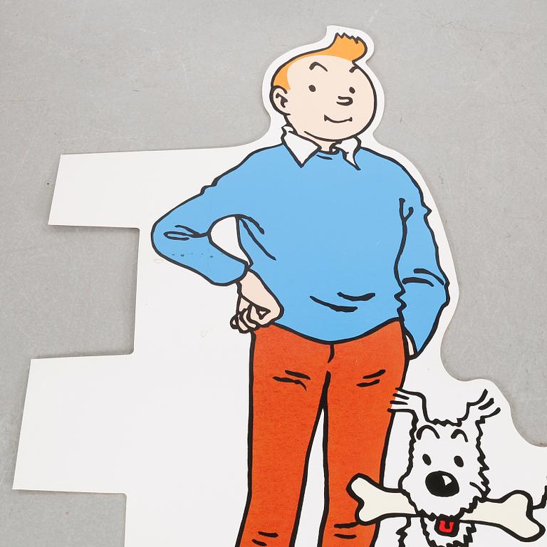 TIN TIN, parti, bl a affischer och figurer, 1900-talets andra hälft.