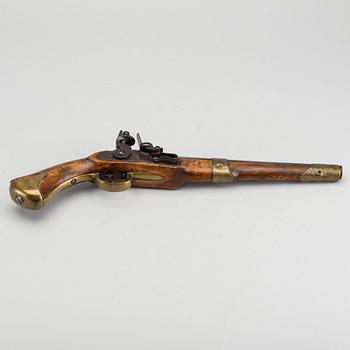 A FLINTLOCK PISTOL, model m/1807.