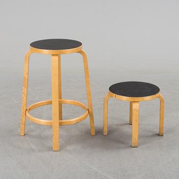 ALVAR AALTO, a pair of stools.