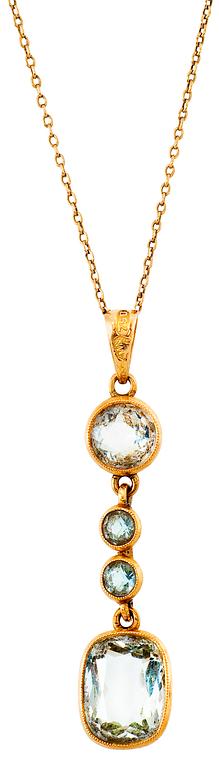 AQUAMARINE PENDANT.