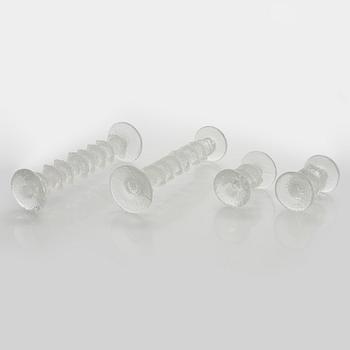 Timo Sarpaneva, ljusstakar, 4 st, "Festivo", Iittala, signerade TS.