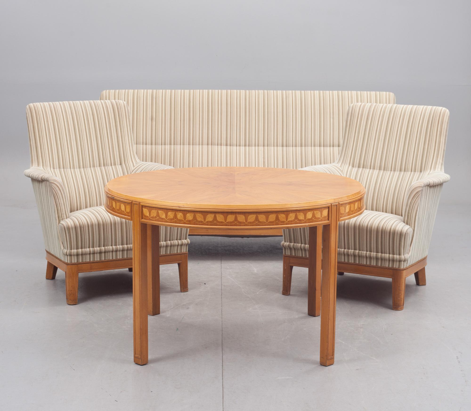 SOFFMÖBLEMANG, 4 delar, 1900-tal.