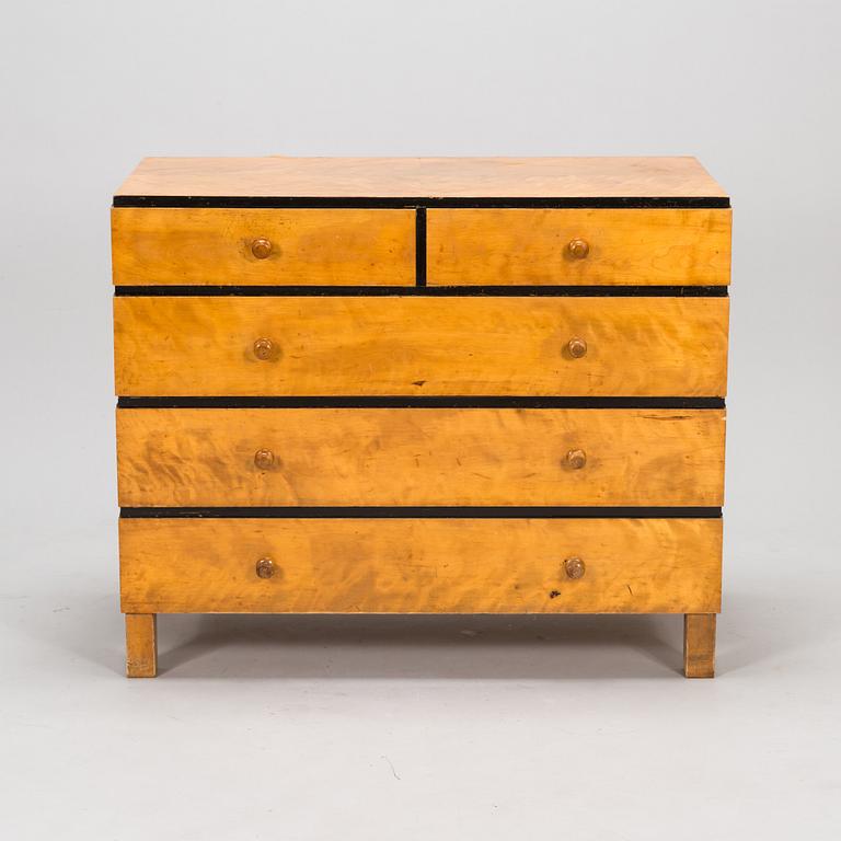 A 1930s chest of drawers.