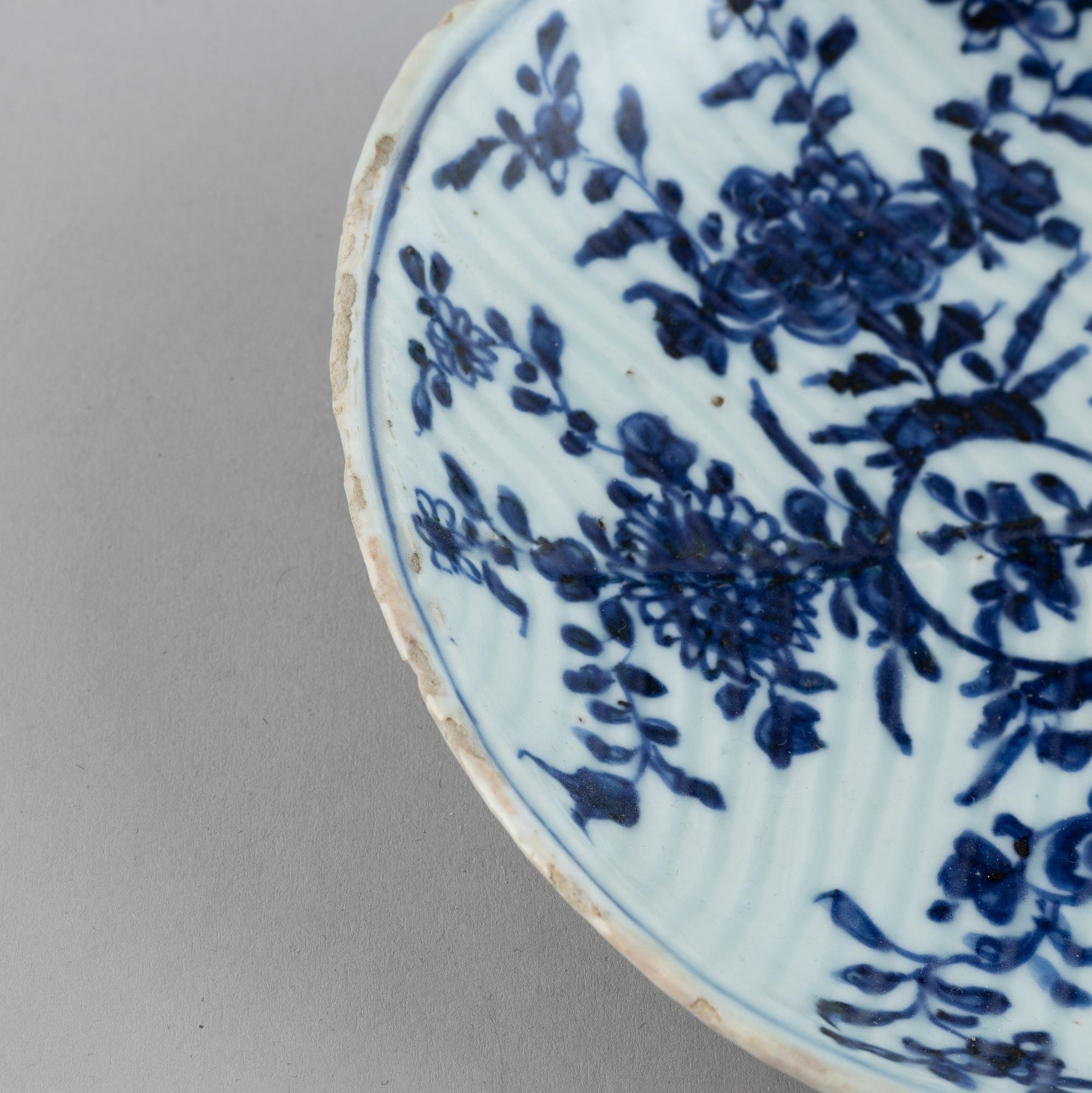 FAT, fyra stycken, porslin. Qingdynastin, Kangxi (1662-1722).