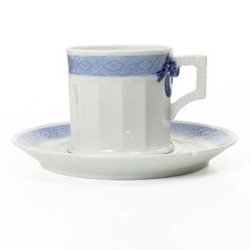Royal Copenhagen, A 26 peice coffee set "Blue Vifte", Denmark.