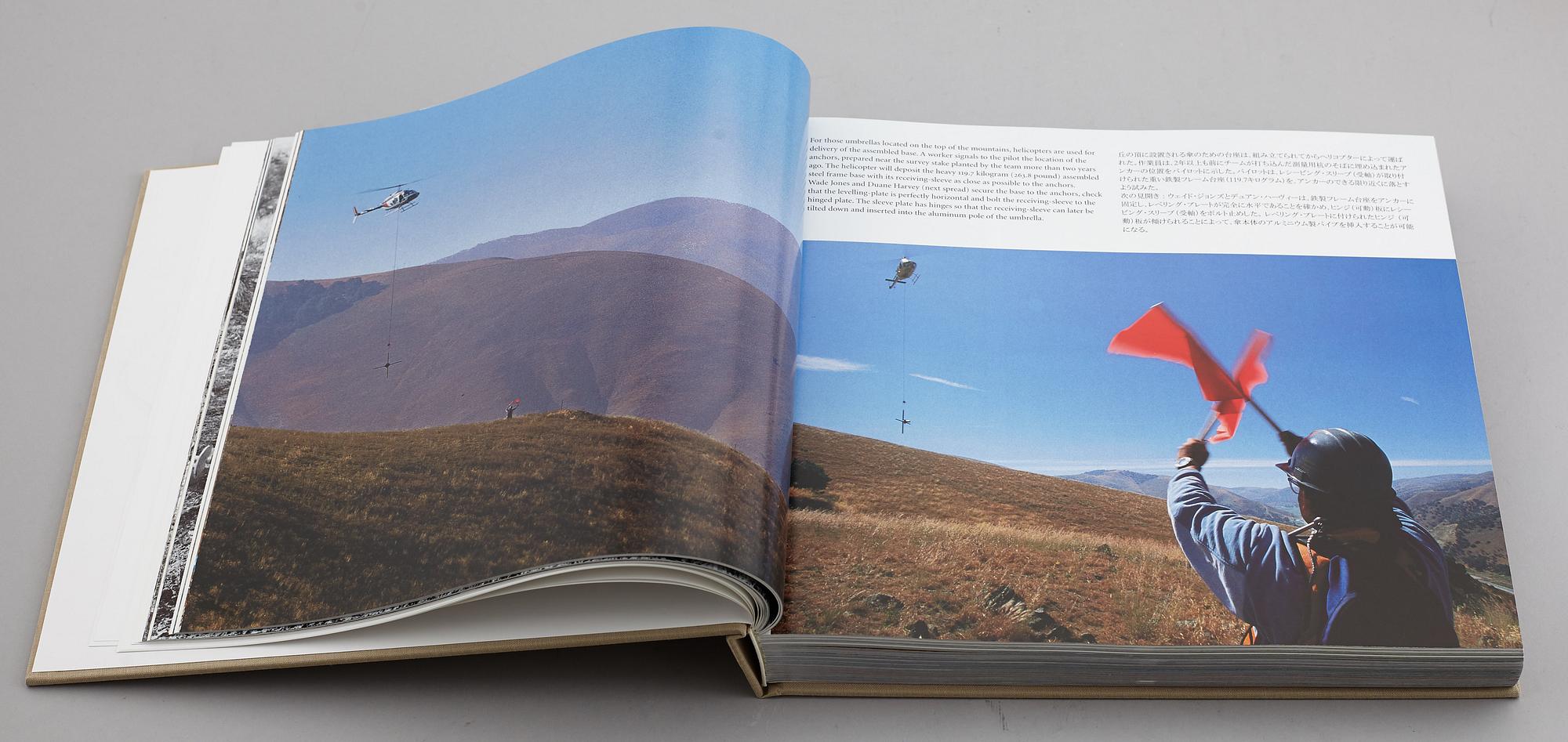 CHRISTO & JEANNE-CLAUDE, 2 volume book project with fabric application. Published in 1998.