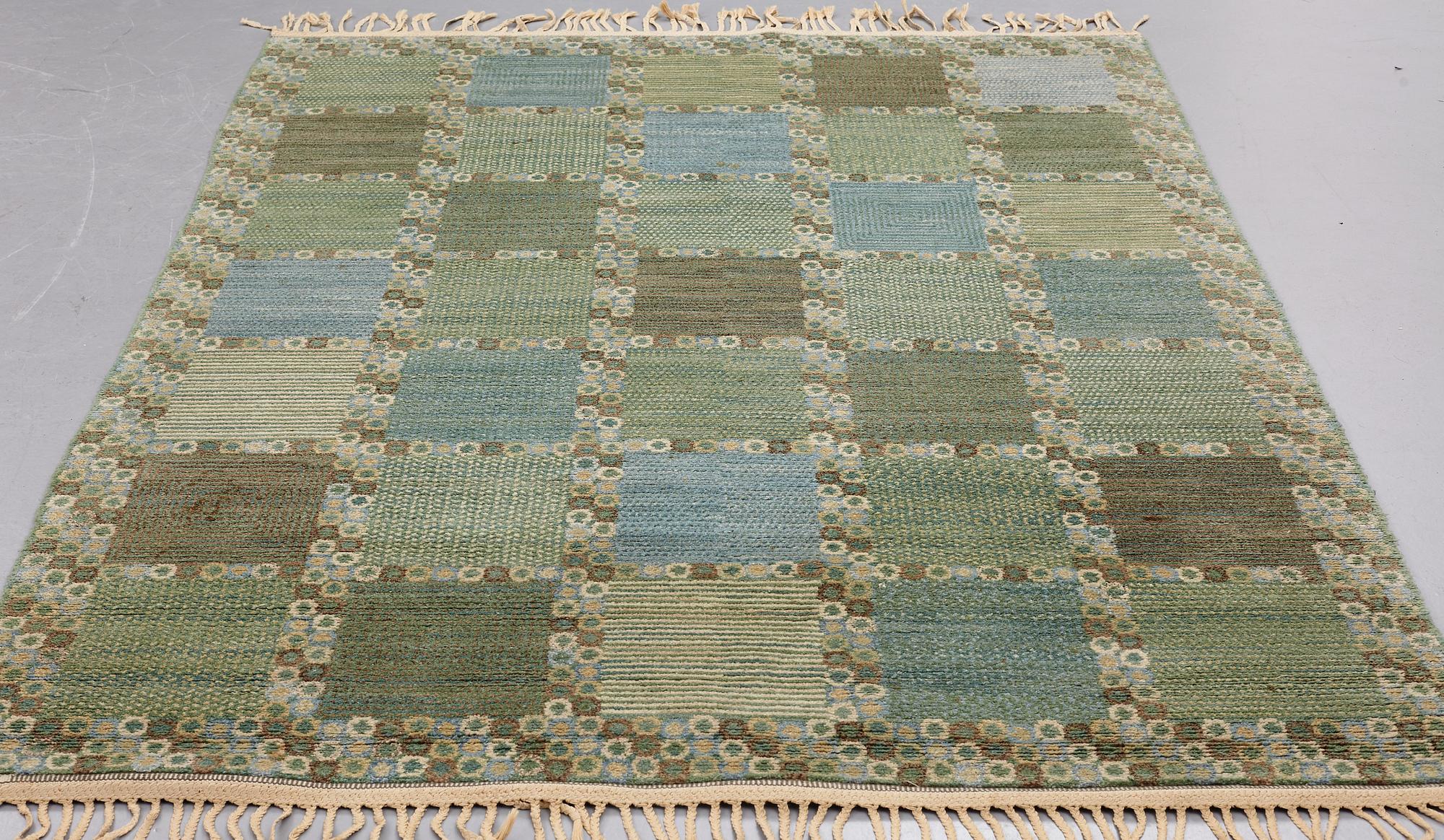 Barbro Nilsson, A carpet, "Gröningen", knotted pile, ca 241-241,5 x 170,5-173,5 cm, signed AB MMF BN.