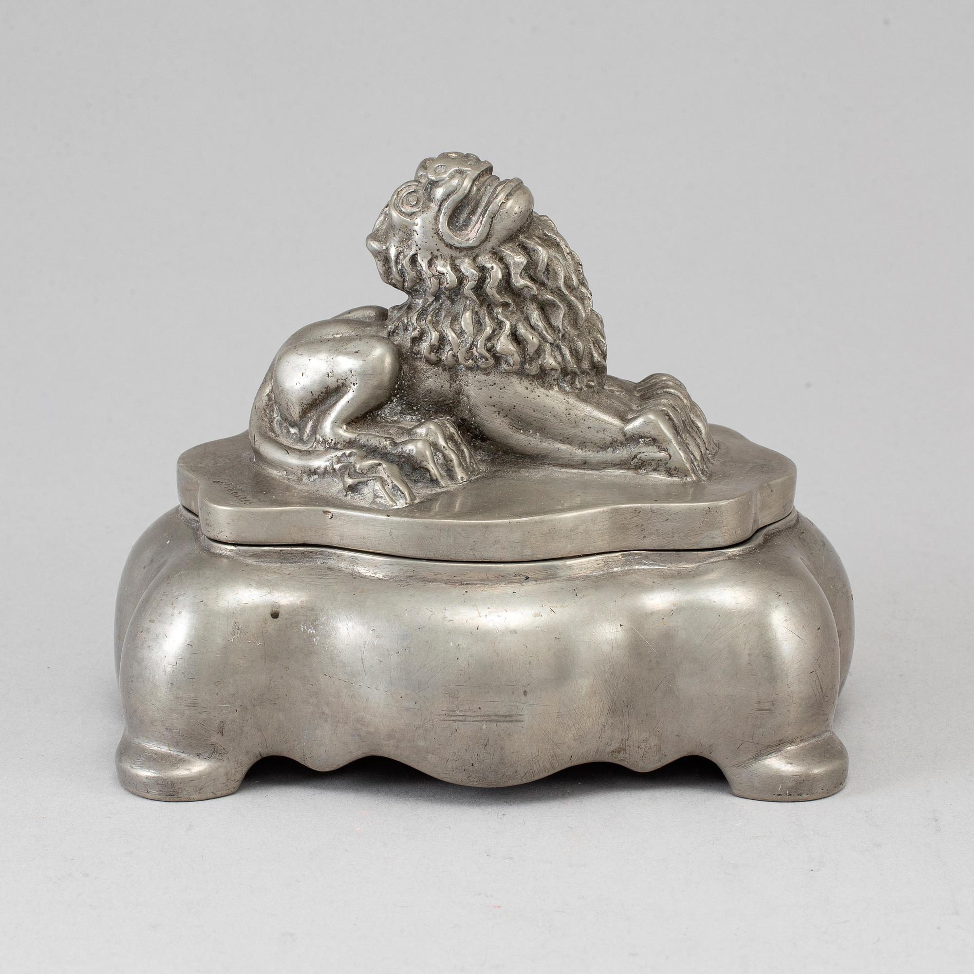 Anna Petrus, a pewter inkwell, Herman Bergman Konstgjuteri, Stockholm 1930s.