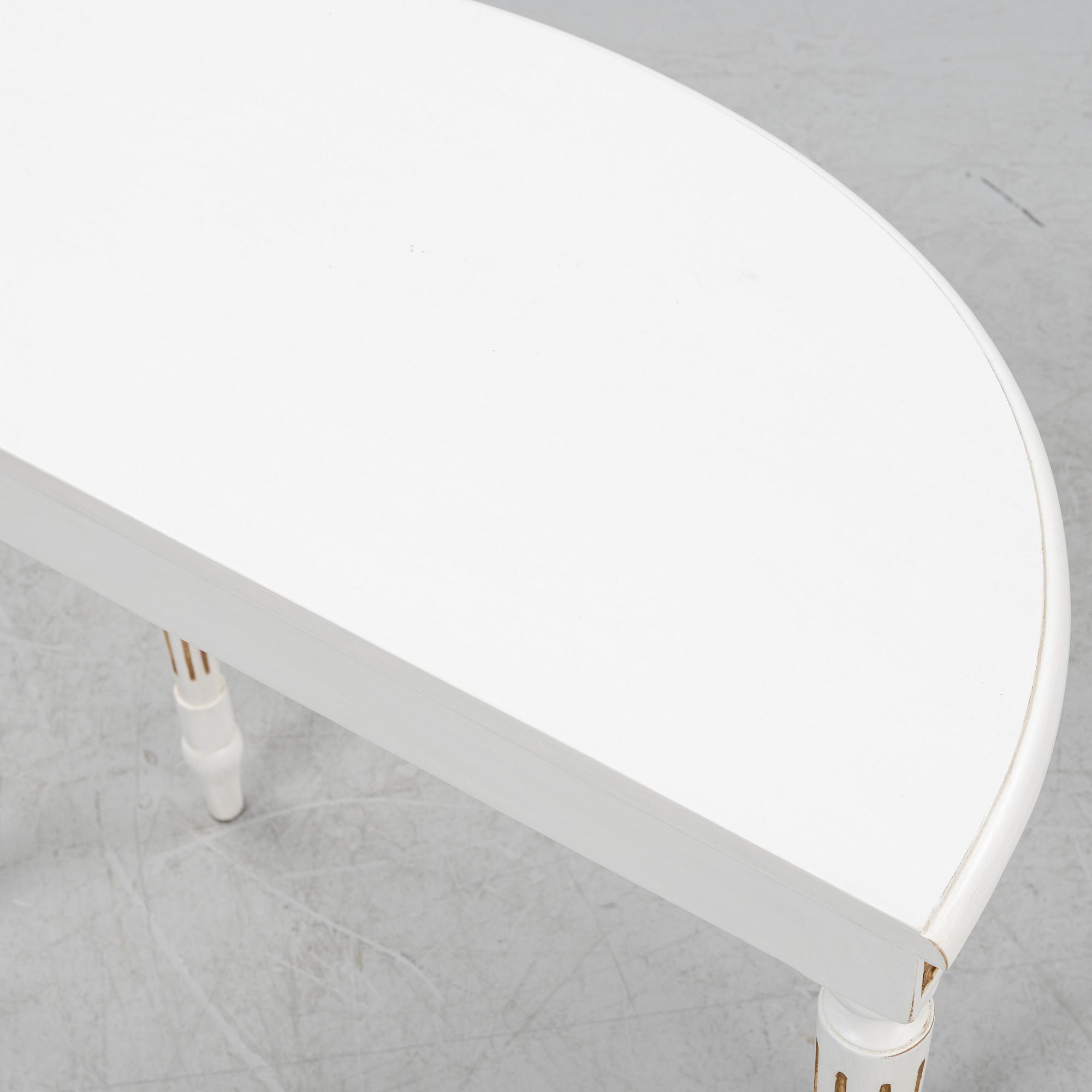 A Gustavian style side table, around 1900.