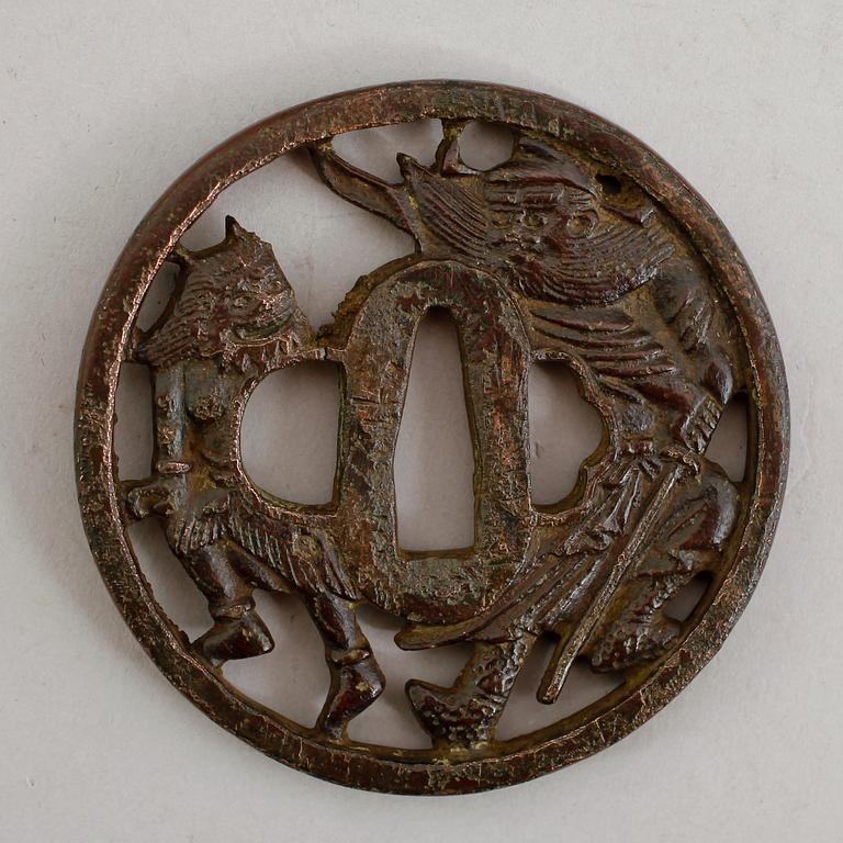 TSUBA, järn, Japan, Yamashiro Ju Yoshitsugu, Japan, 1800-tal.