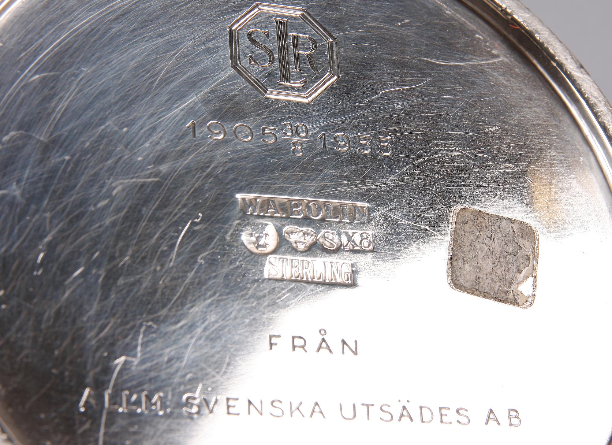 VAS, silver, WA Bolin Stockholm 1948. Vikt ca 790 gram.