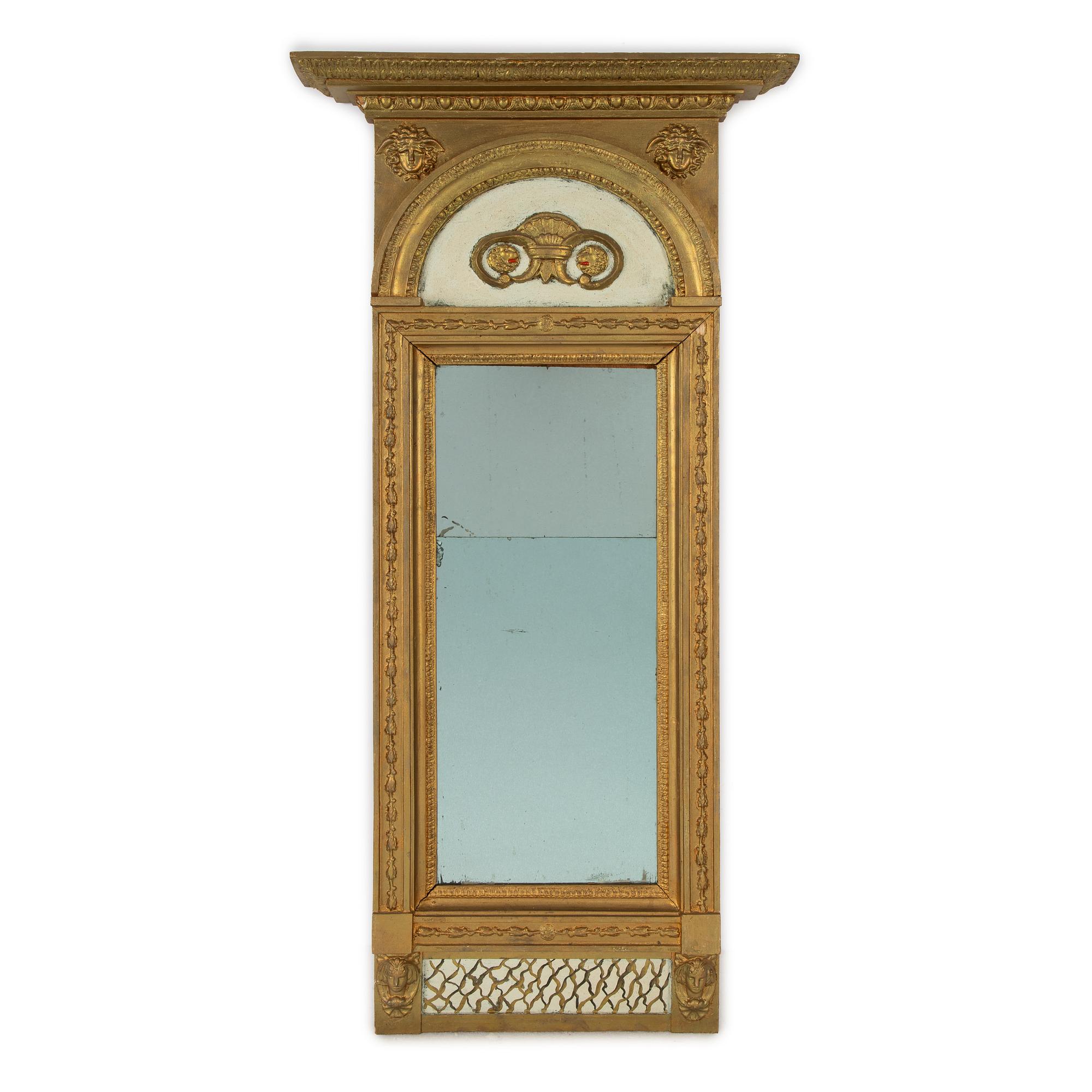 A Swedish Empire Mirror by Erik Gustaf Silfvernagel (b. 1795-d. 1829), Hudiksvall's Hallmark.