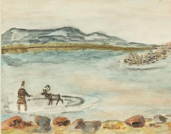 Lars Pirak, 'Renarna simmar (The Reindeer Swim)'.