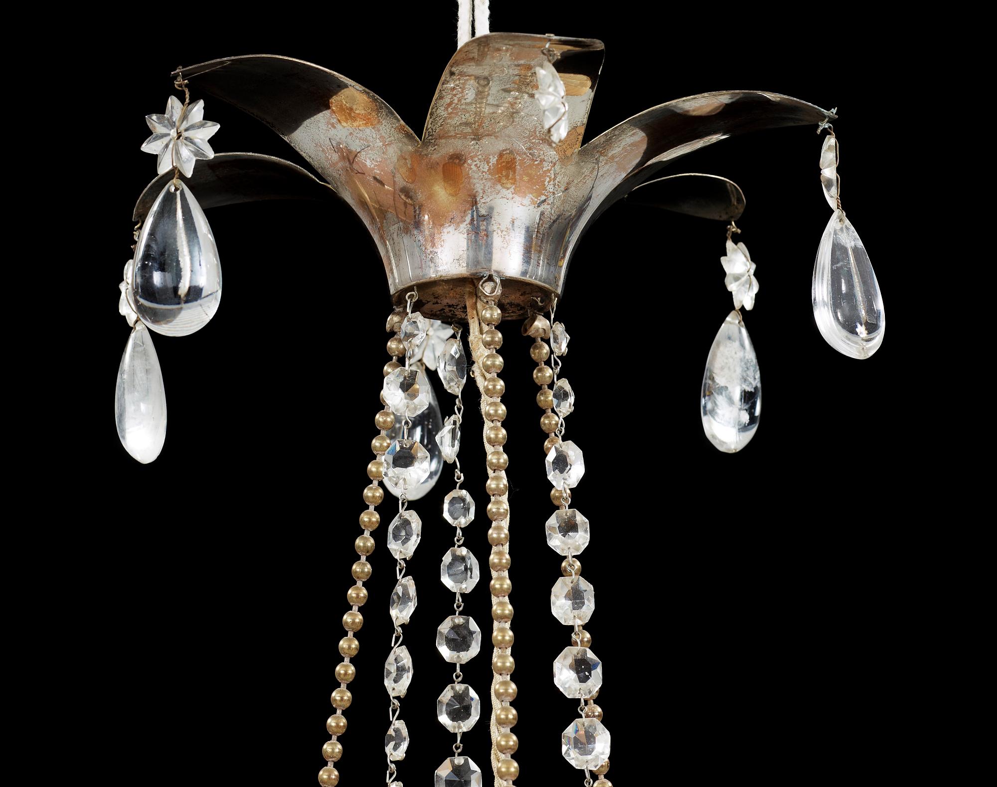 TAKKRONA, nysilver, 1920/30-tal. Höjd ca 80 cm.
