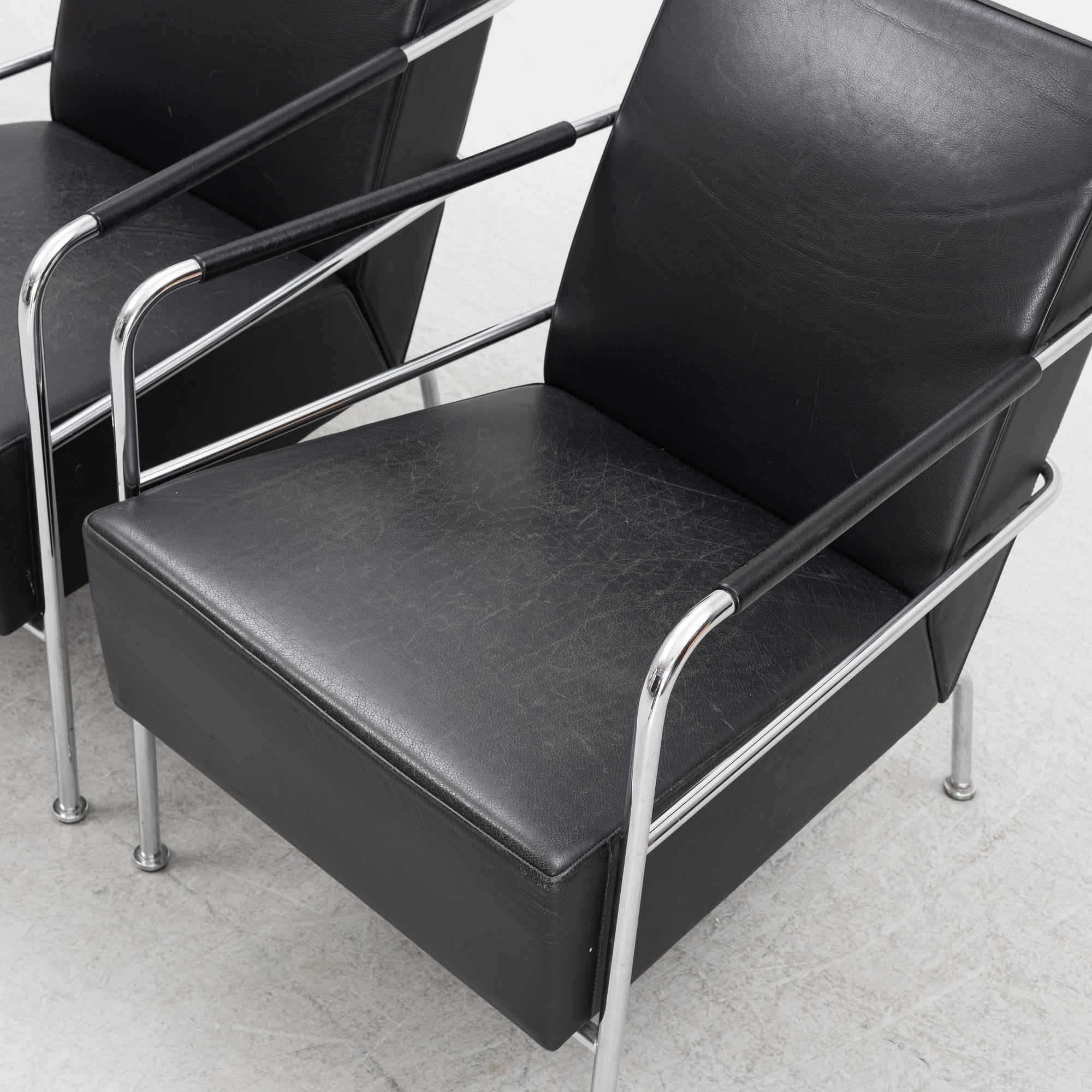 Gunilla Allard, fåtöljer, ett par samt en fotpall och ett bord, "Cinema", Lammhults.